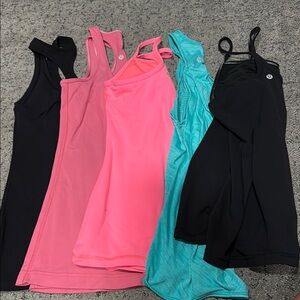 lululemon athletica Tank Tops - Black, Pink, Teal